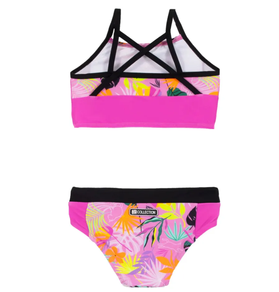 Nano Girls' two-piece UV swimsuit Pale Pink: Size 4-8