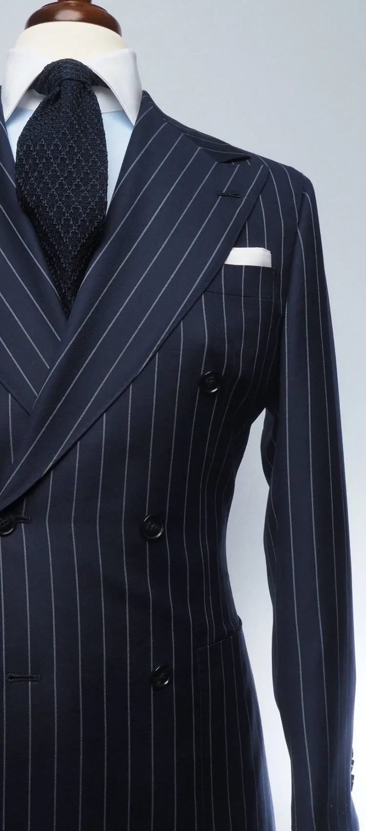 Navy Blue Pinstripe Suit