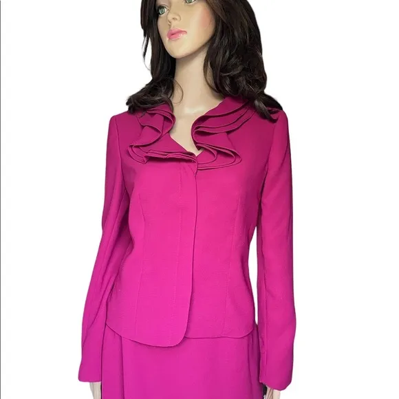 NEW Emily pink ruffle neck Victorian suit size 6