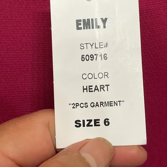 NEW Emily pink ruffle neck Victorian suit size 6