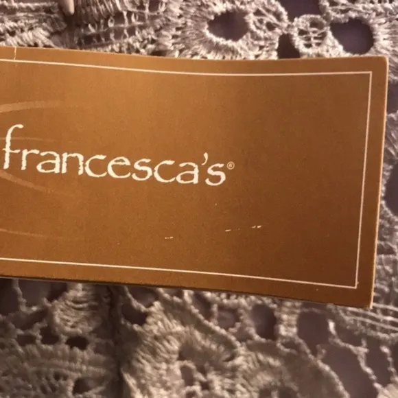 NEW! Francesca’s Silver Floral Lace Dress Size Large