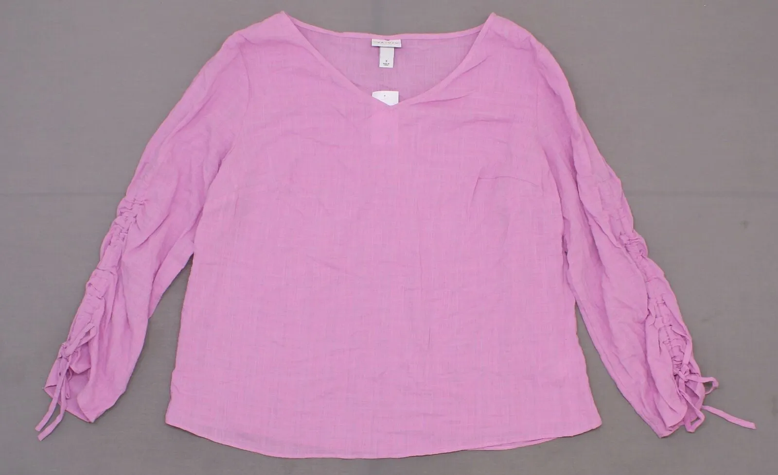 NWT Ava & Viv Women's Plus Size Ruched Sleeve Blouse Plus X