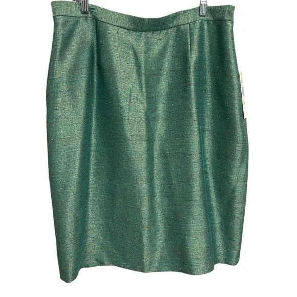 NWT KASPER Green Blazer and Skirt Set 18W