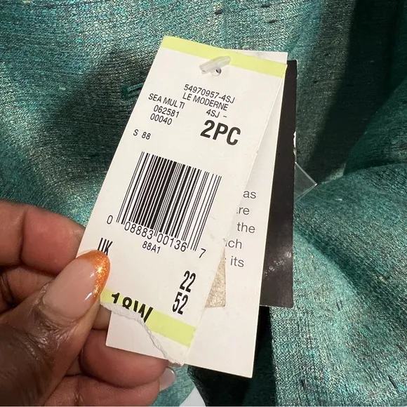 NWT KASPER Green Blazer and Skirt Set 18W
