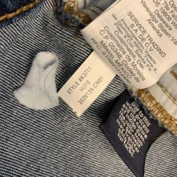NWT Madewell Size 31 Denim Jean Button Front Straight Mini Skirt Pfeiffe…
