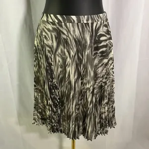 NWT Talbots Gray Animal Print Accordion Pleat Georgette Chiffon Midi Skirt