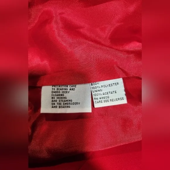 NWT vintage Louise Ricci women's red &amp; white 3 piece skirt suit church attire 8