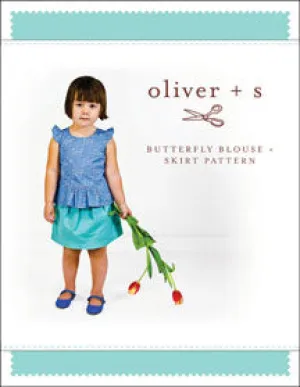 Oliver   S: Butterfly Blouse & Skirt Sewing Pattern (6m-4y)