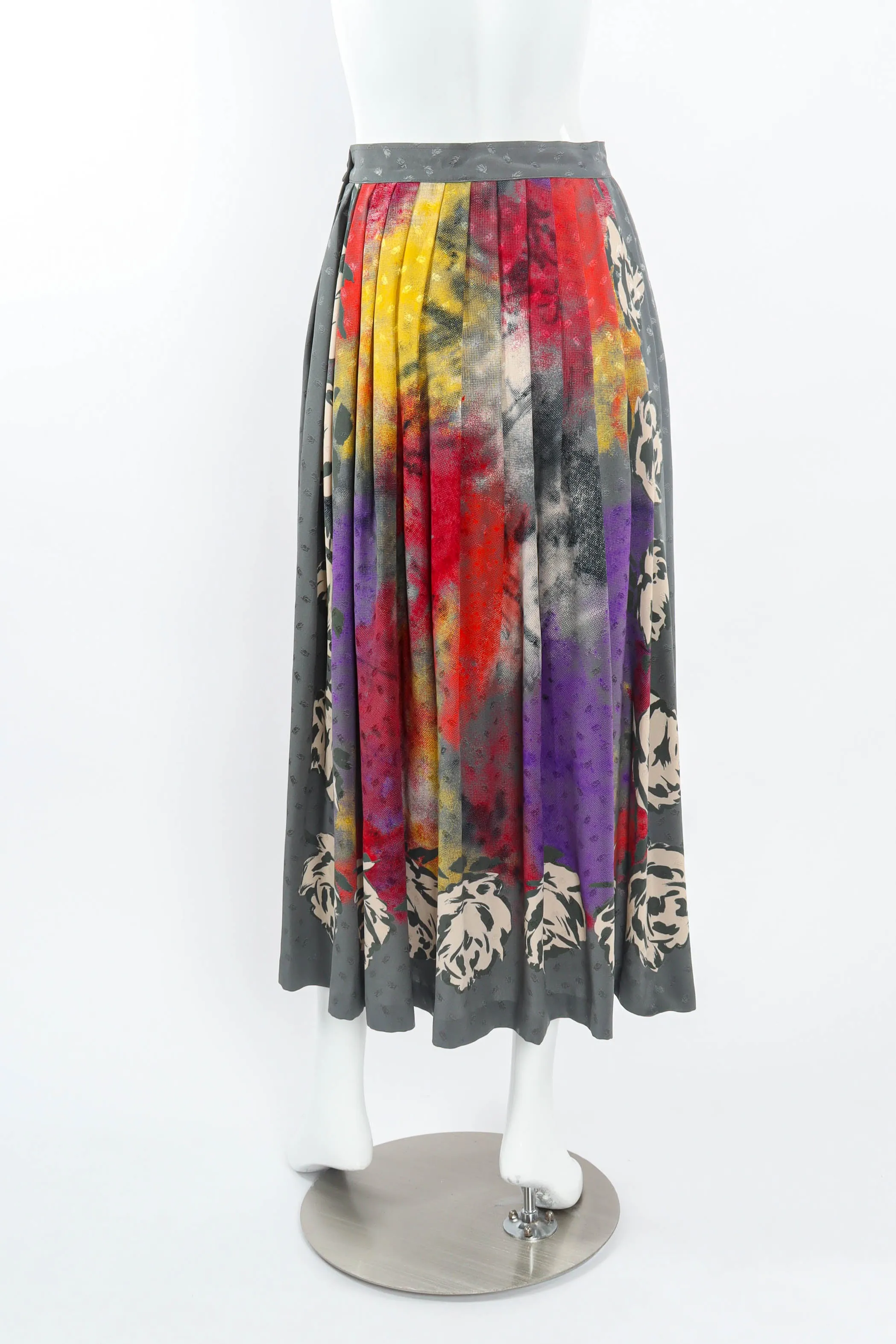 Ombré Rose Print Skirt