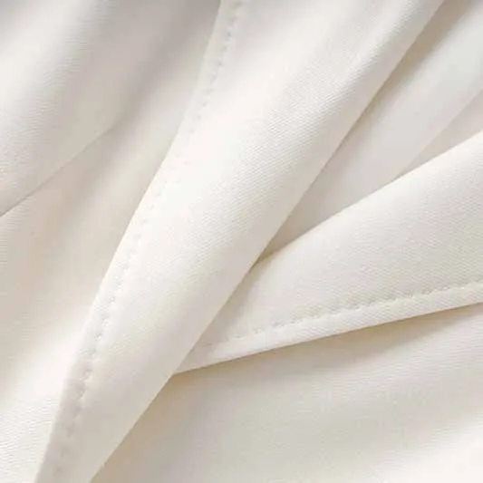 One Button White Pantsuit Fitted Blazer   Mid-High Rise Trousers Pantsuit Suit Formal Wear