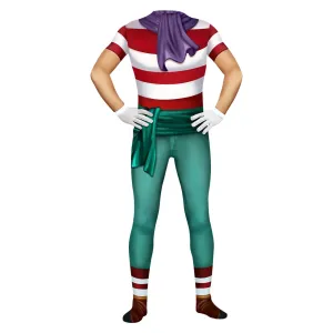 One Piece Buggy Cosplay Costume Jumpsuit Halloween Carnival Suit