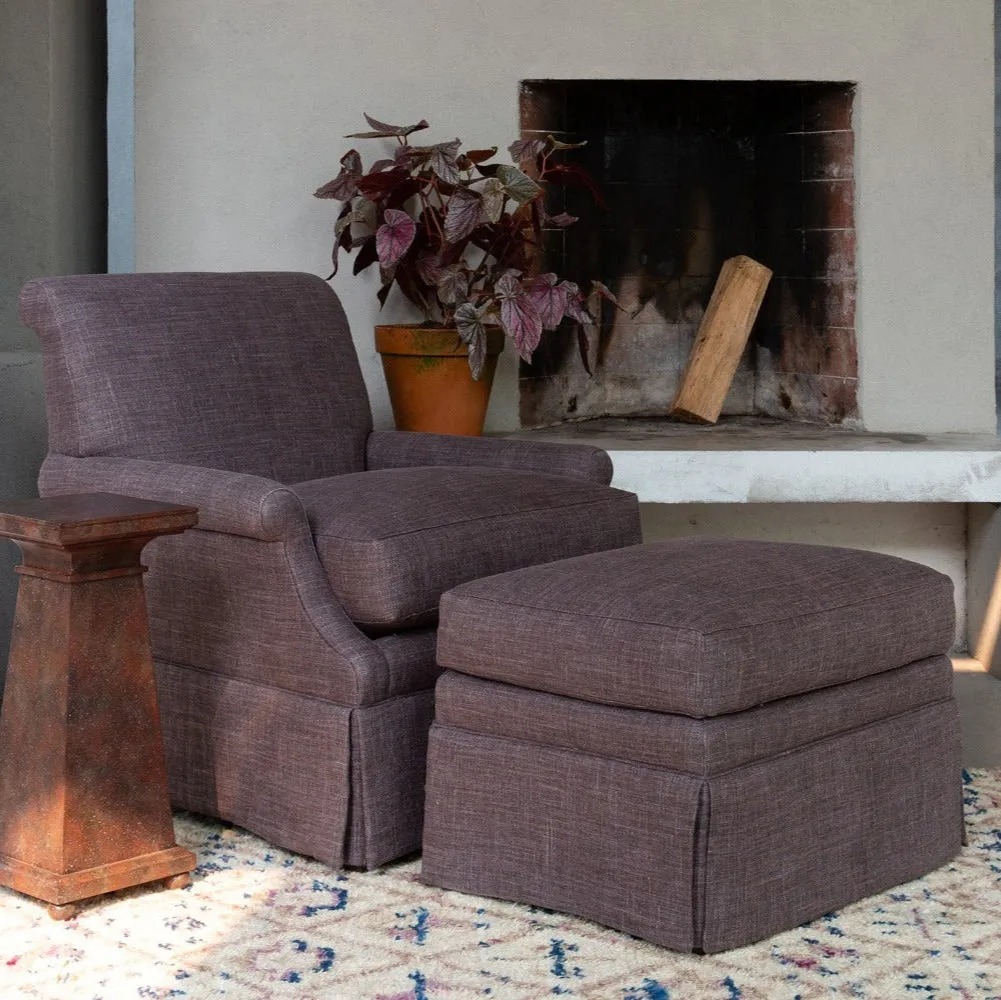 Origo Chair & Ottoman (Straight Skirt)