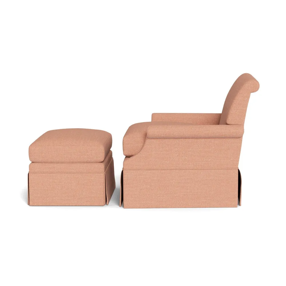 Origo Chair & Ottoman (Straight Skirt)