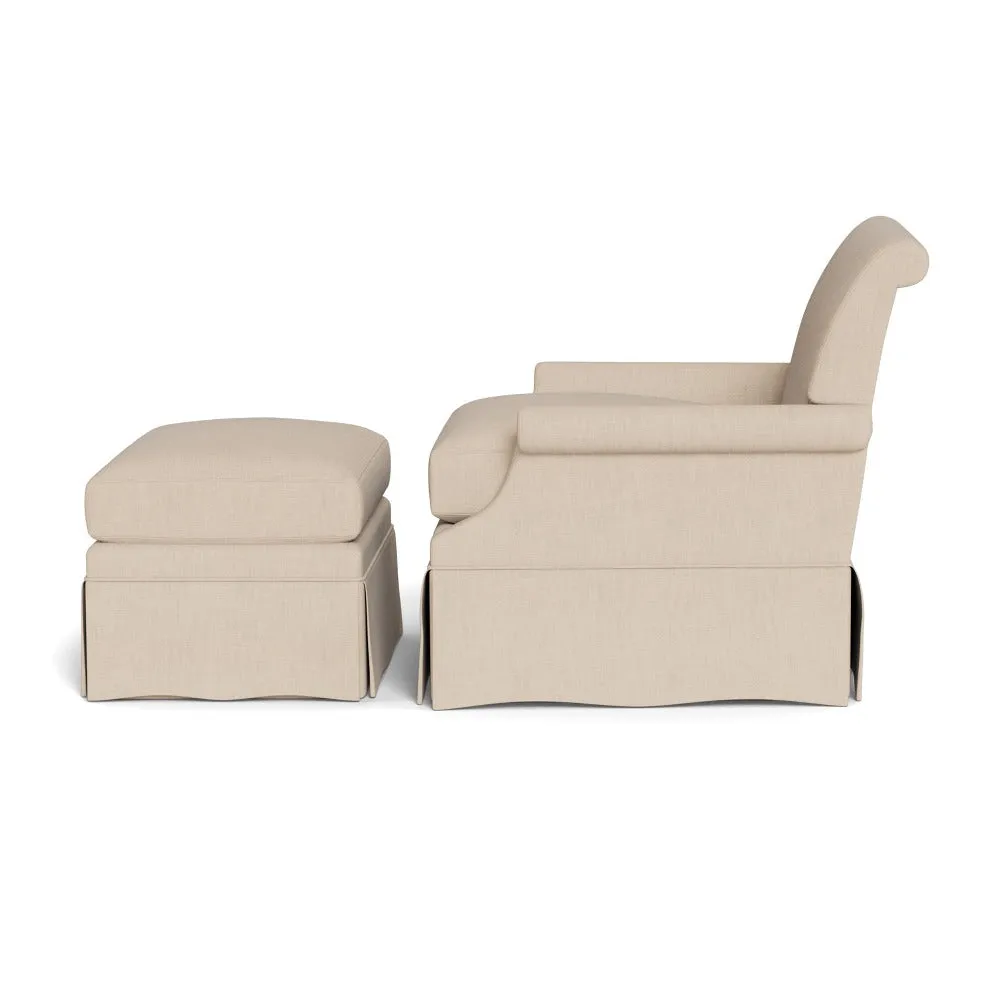 Origo Chair & Ottoman (Wave Skirt)
