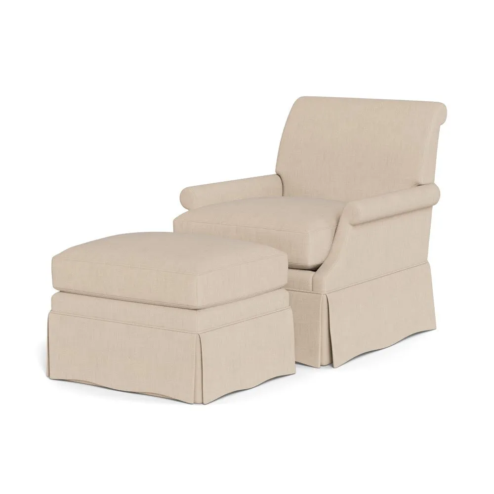 Origo Chair & Ottoman (Wave Skirt)