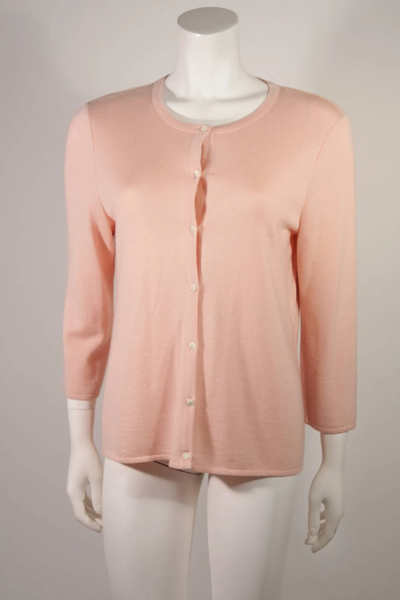OSCAR DE LA RENTA Pink Floral Skirt & Cardigan Set Size Large