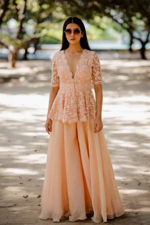 Peach Peplum
