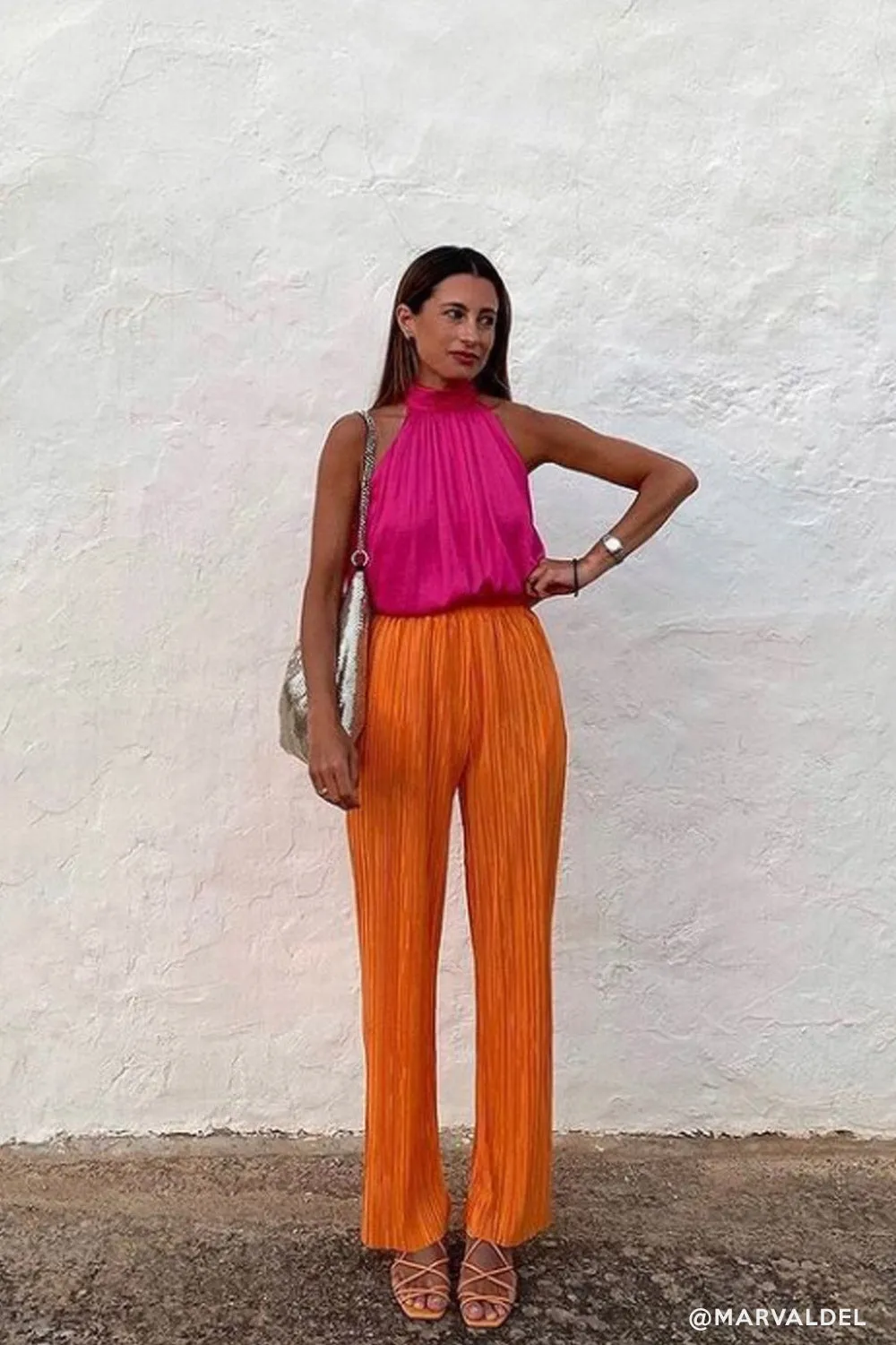 Peyton Crinkled Pleated Pants