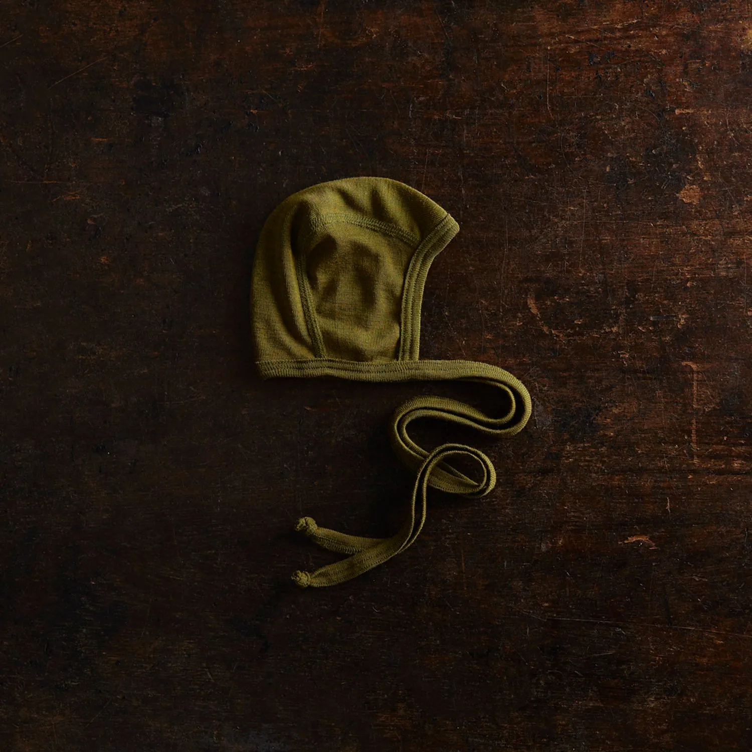 Piculet Baby Bonnet - Merino Wool & Silk - Seaweed
