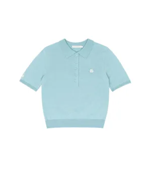 PIV'VEE Short Sleeve Knit PK Shirt - Mist Blue