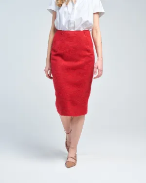 pleat back skirt