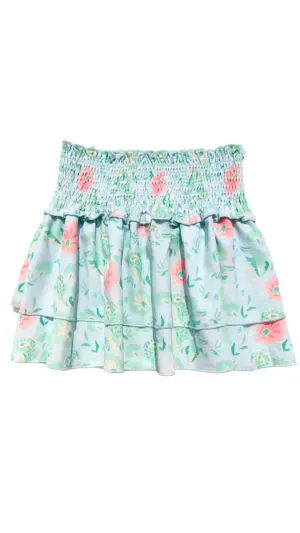 Pleat Scottie Pastel Paisley Skirt