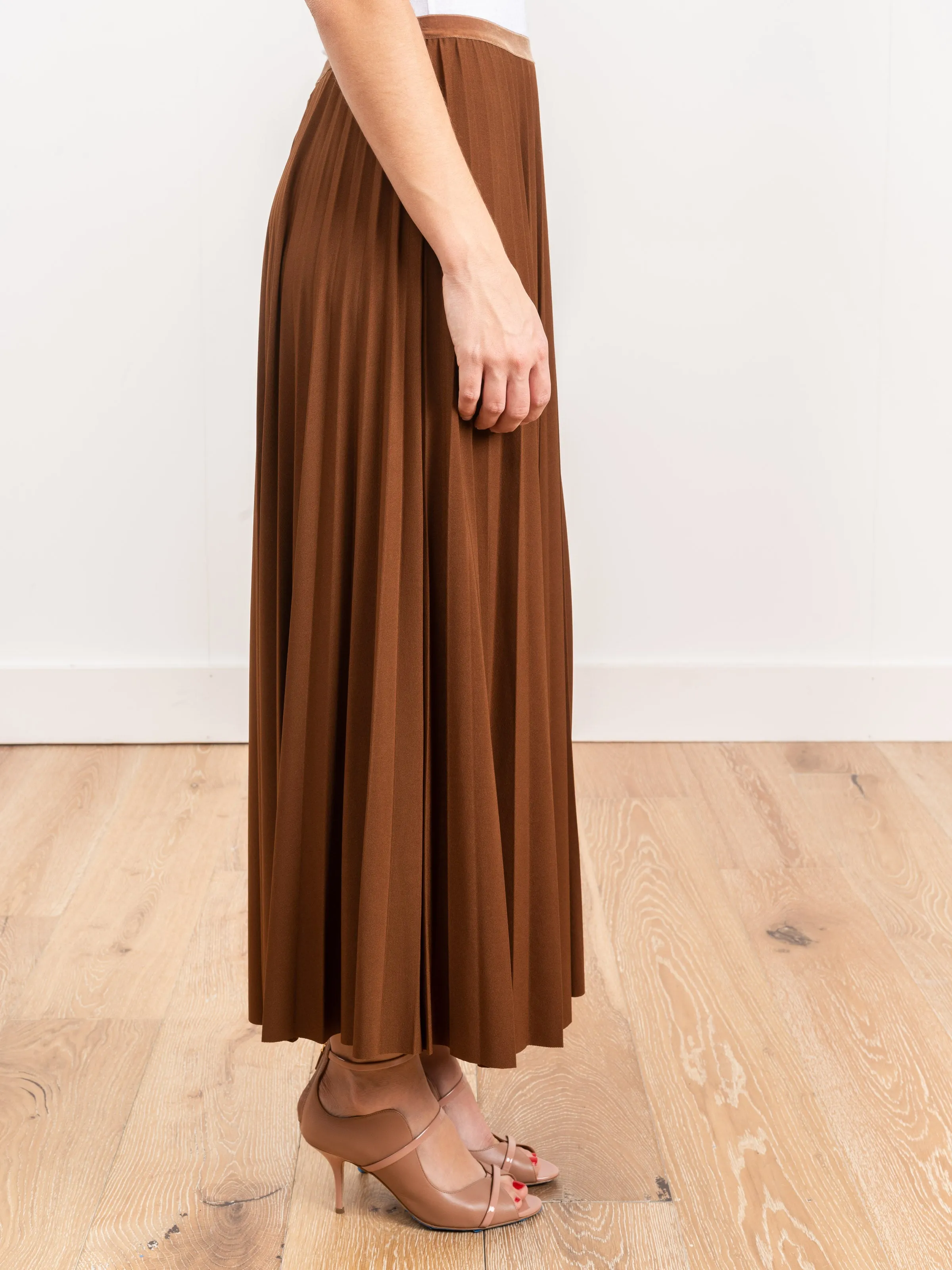 pleat skirt - tobacco