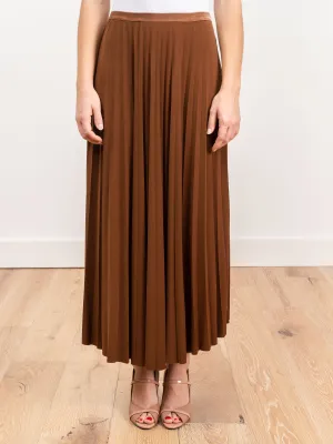 pleat skirt - tobacco