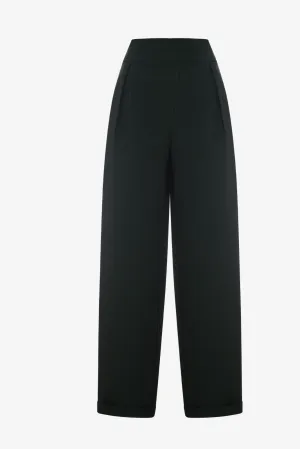 Pleated trouser In Hunter Green