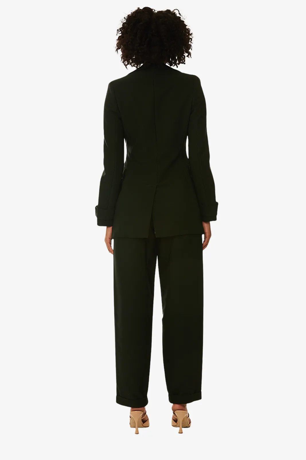 Pleated trouser In Hunter Green