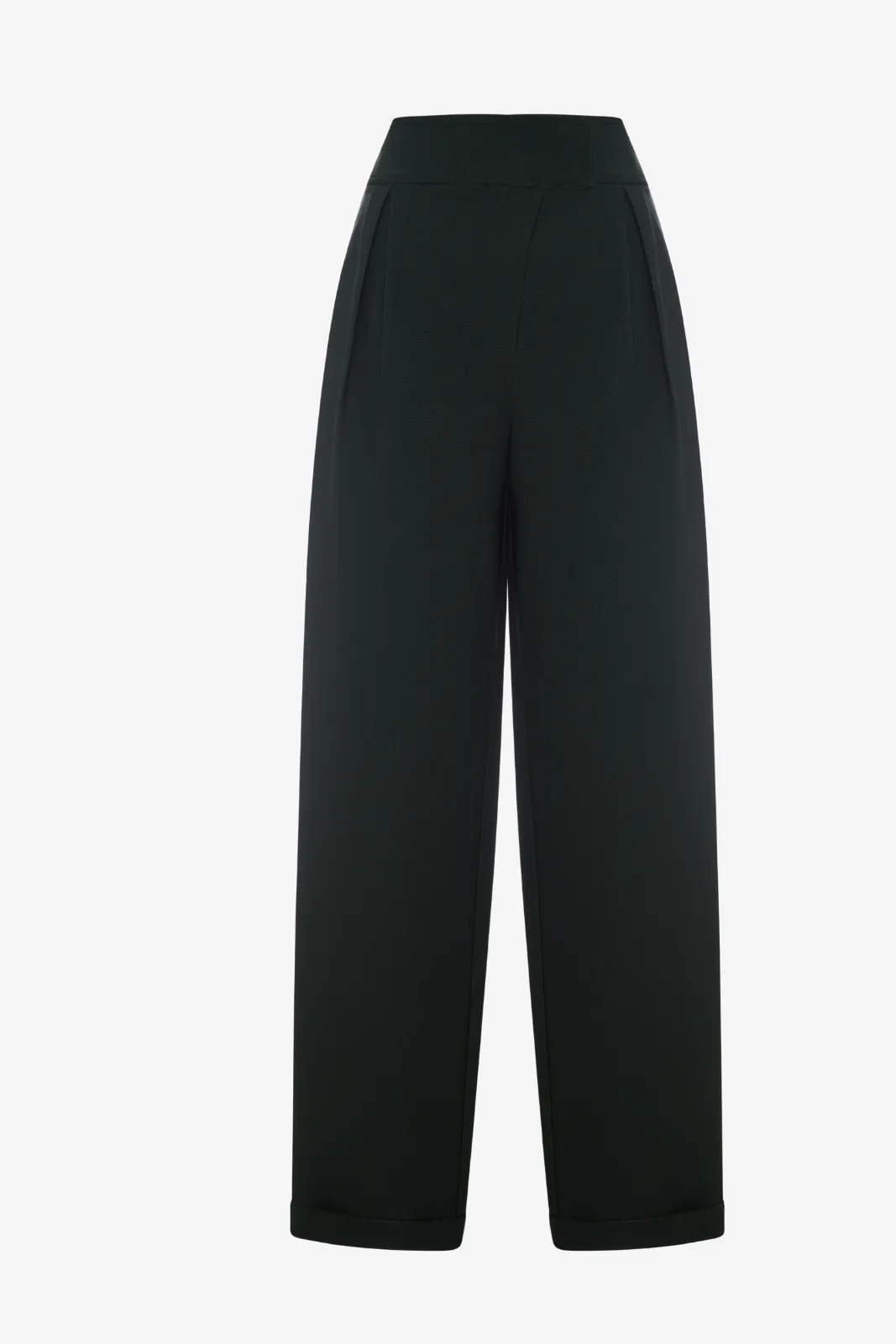 Pleated trouser In Hunter Green