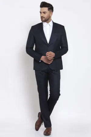 Poly Blend Blue Two Piece Suit