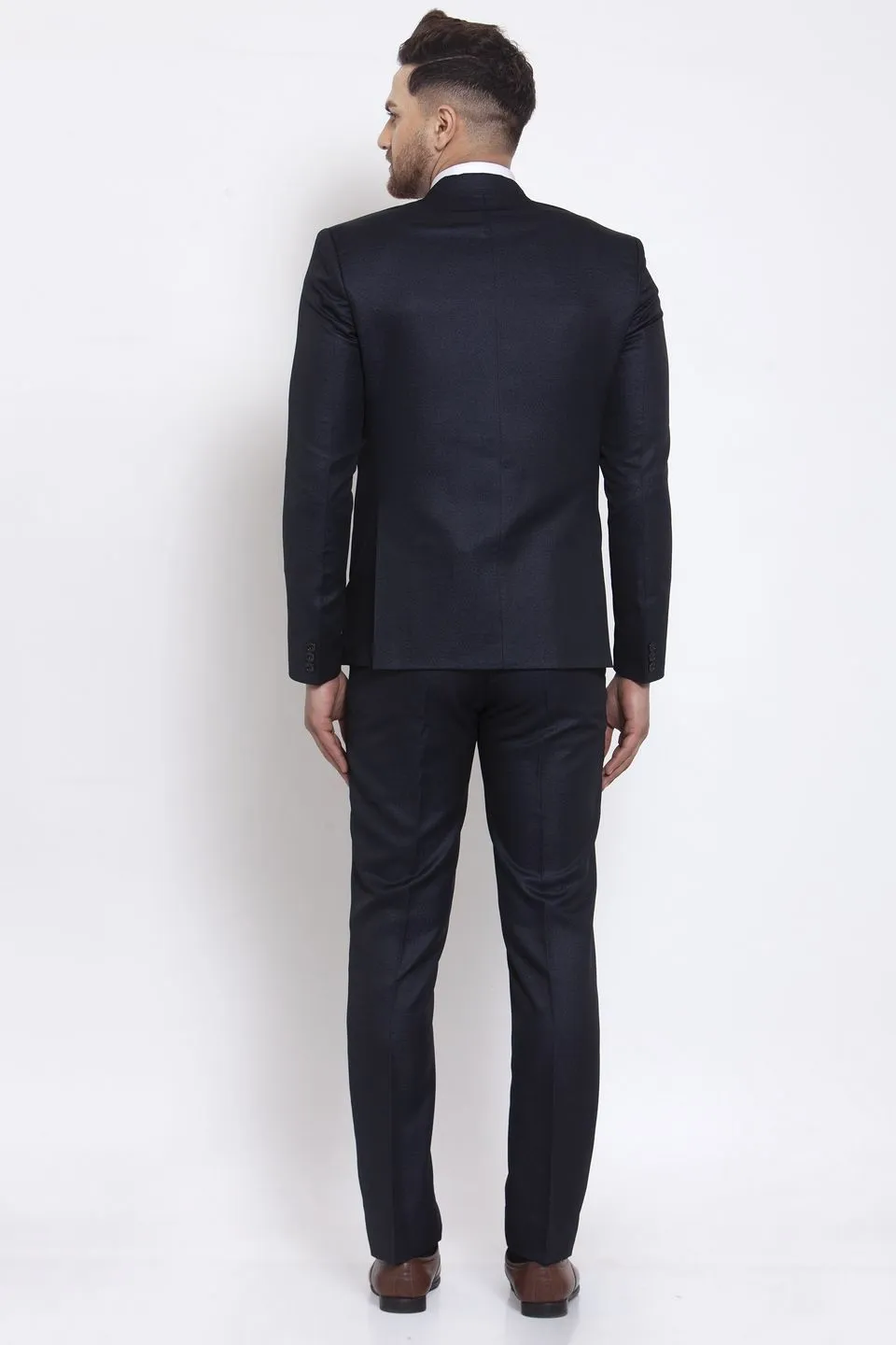 Poly Blend Blue Two Piece Suit