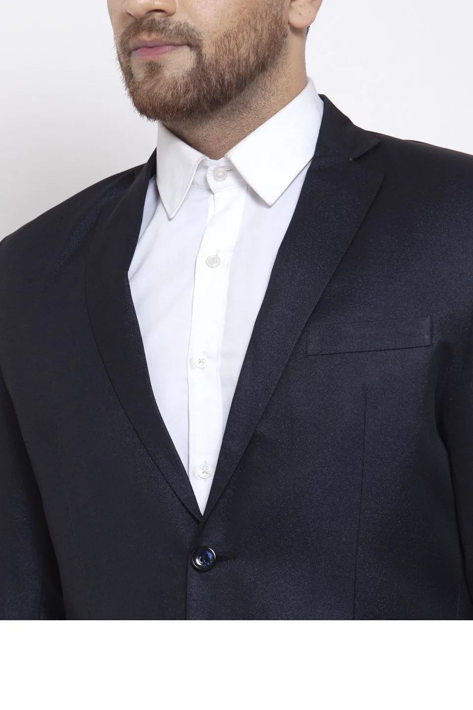 Poly Blend Blue Two Piece Suit
