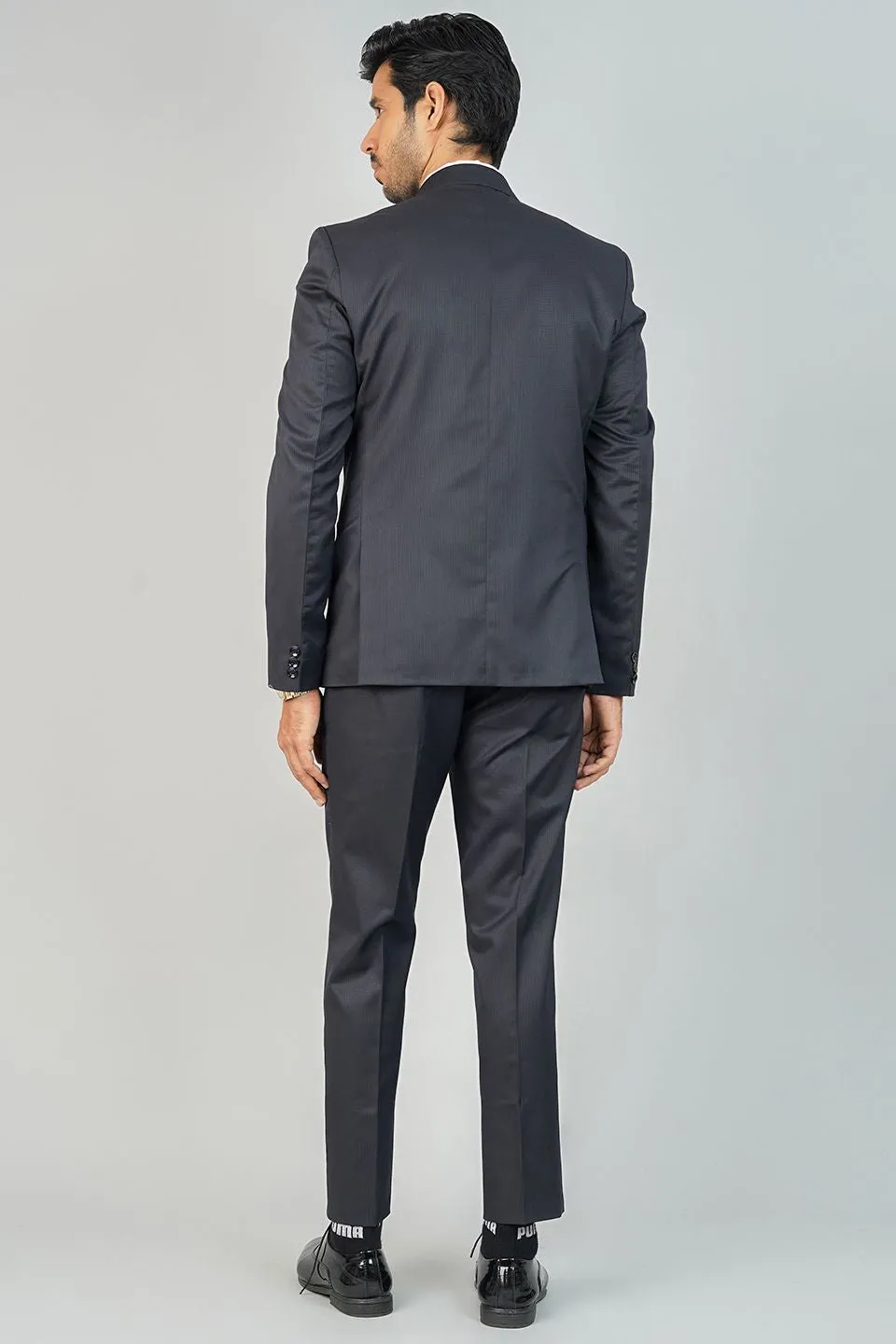 Poly Viscose Black Two Piece Suit