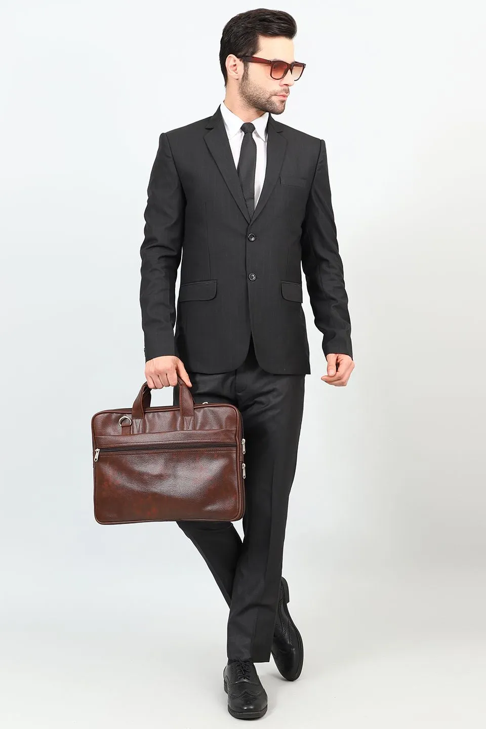 Poly Viscose Black Two Piece Suit