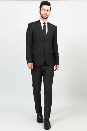 Poly Viscose Black Two Piece Suit