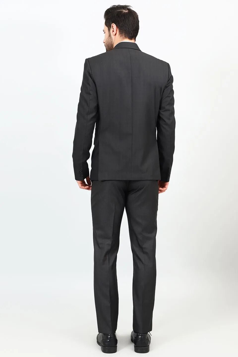 Poly Viscose Black Two Piece Suit