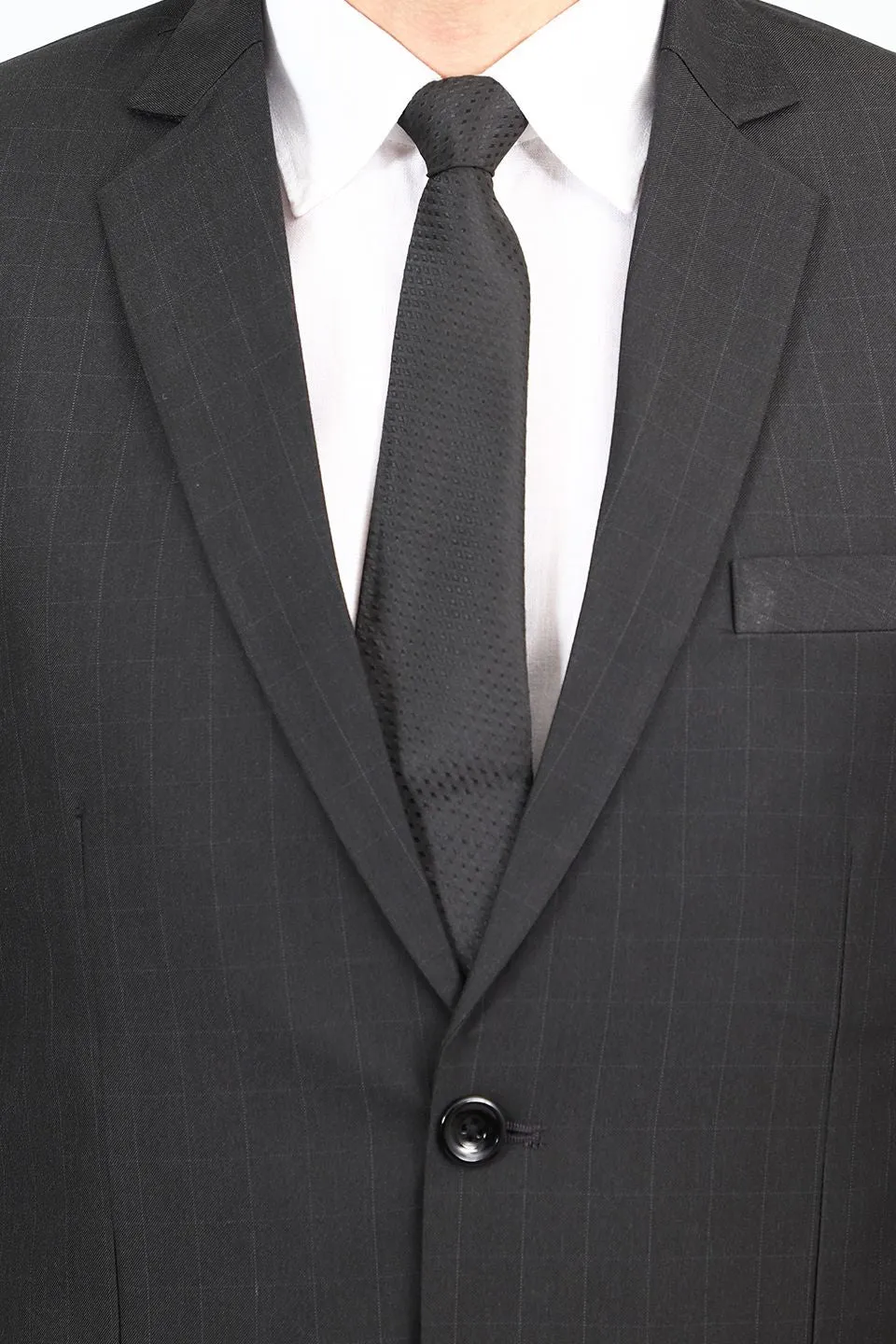 Poly Viscose Black Two Piece Suit