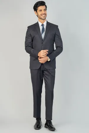 Poly Viscose Black Two Piece Suit