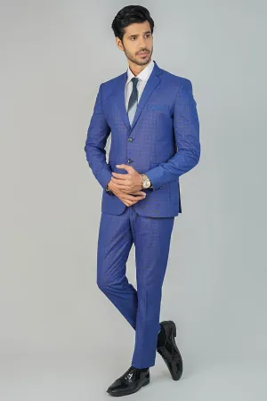 Poly Viscose Blue Two Piece Suit