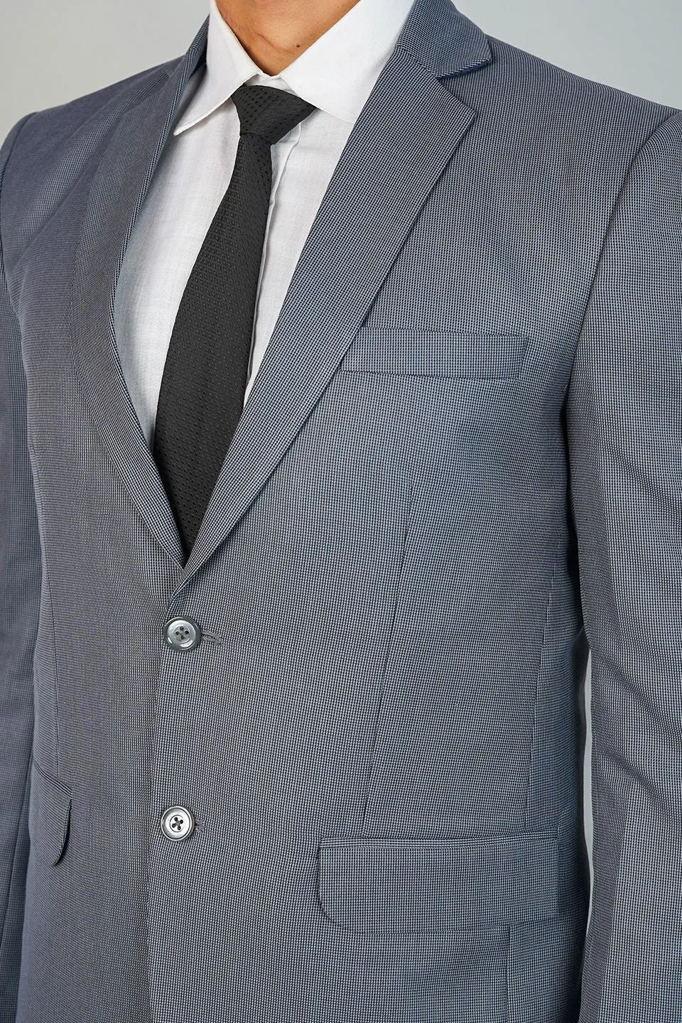 Poly Viscose Grey Two Piece Suit