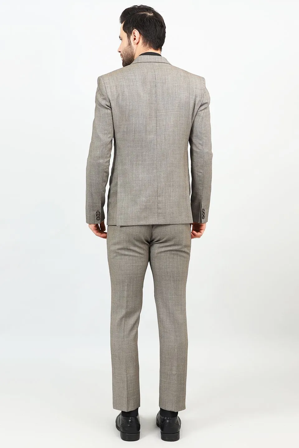 Poly Viscose Grey Two Piece Suit