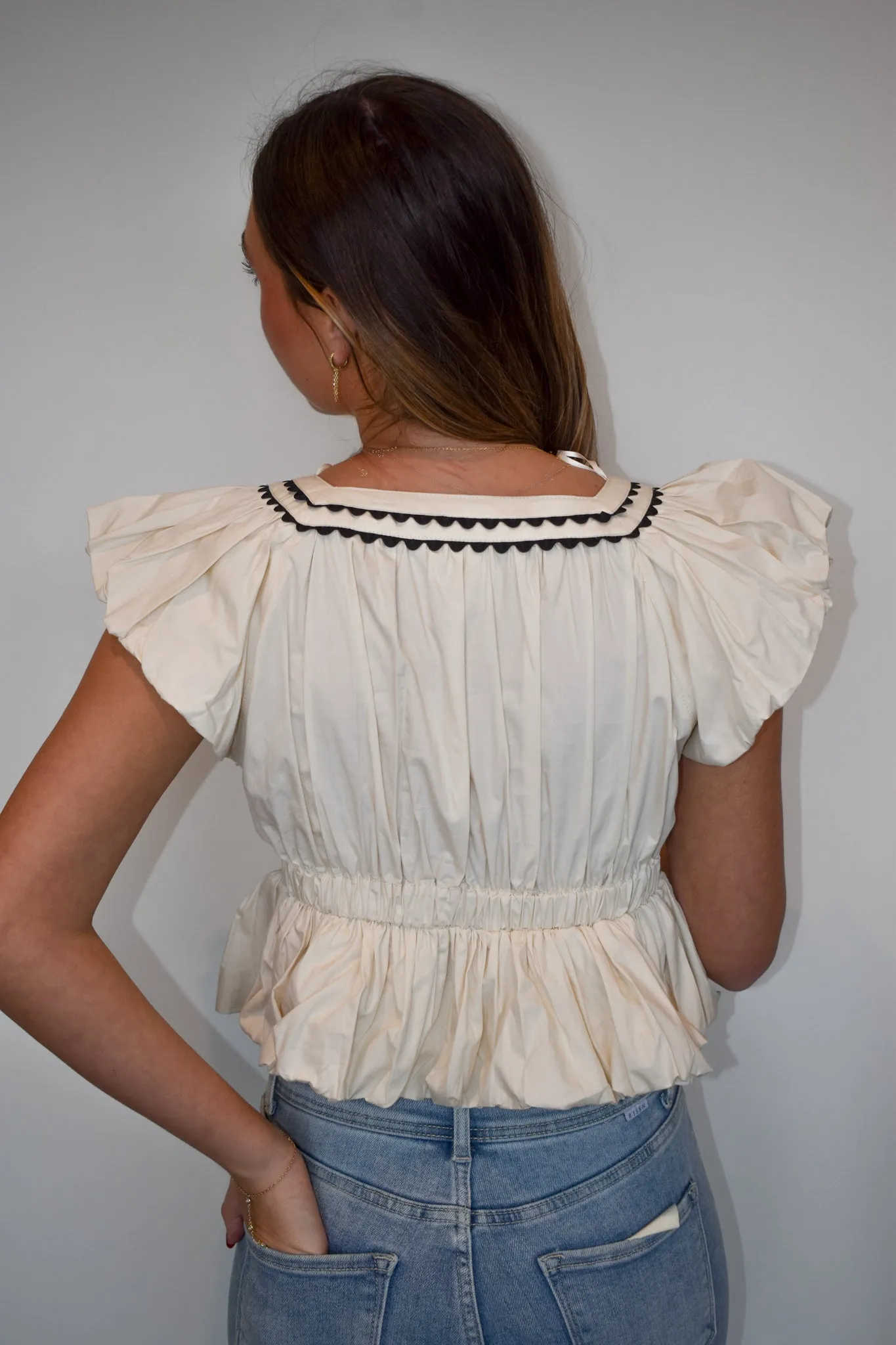 Poplin Ric Rac Blouse