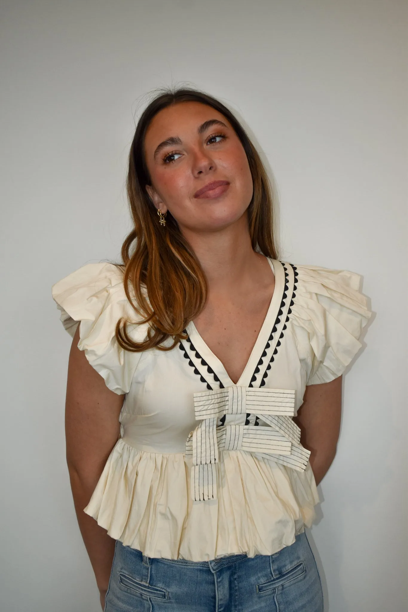 Poplin Ric Rac Blouse