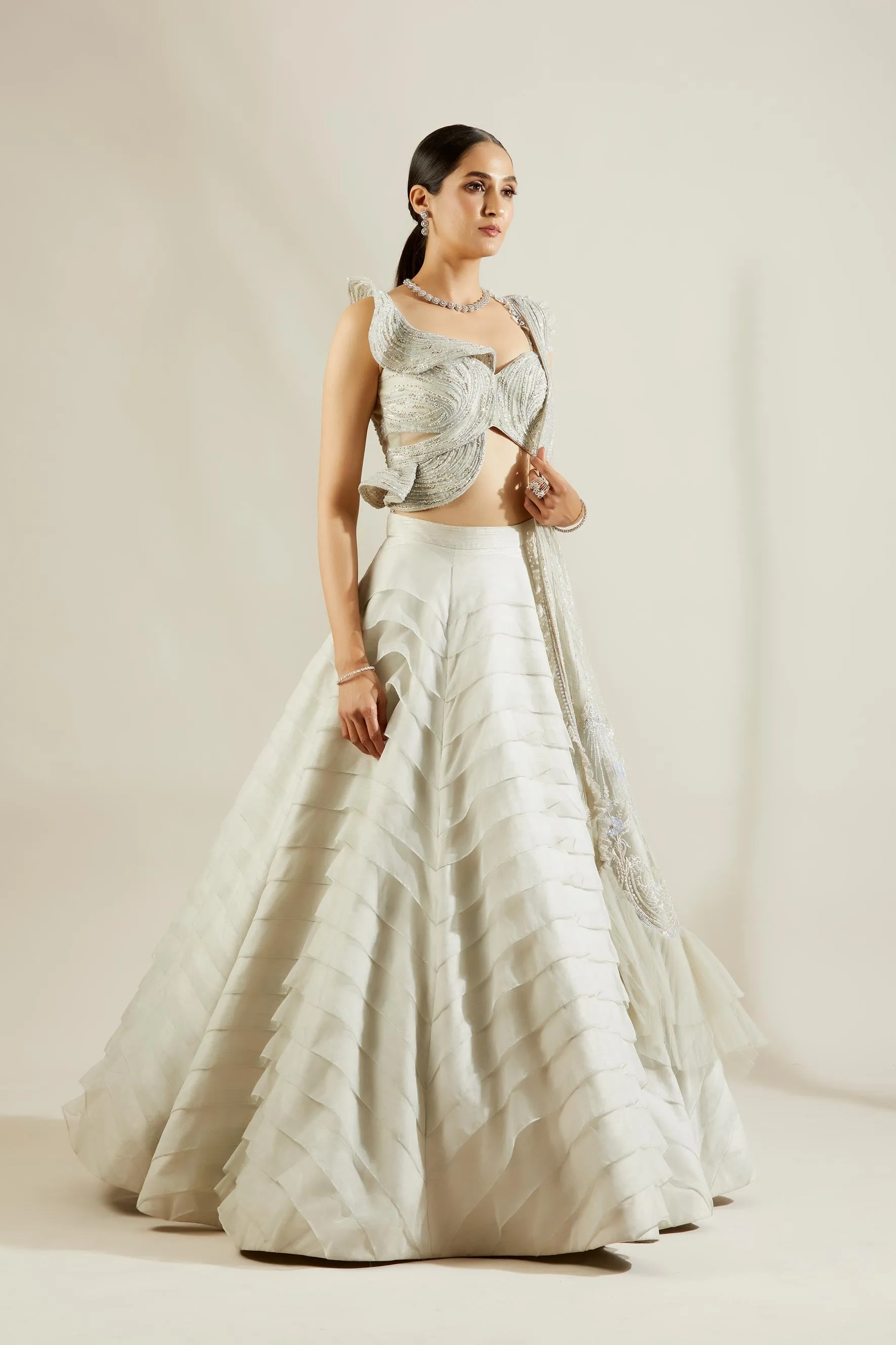 powder blue lehenga