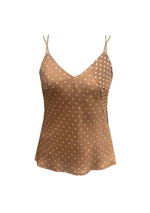 Printed Mia Cami Camel