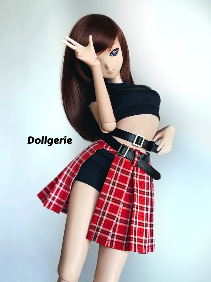 Punk Rock Princess Mini Half Skirt   Black Belt for SmartDoll or DD
