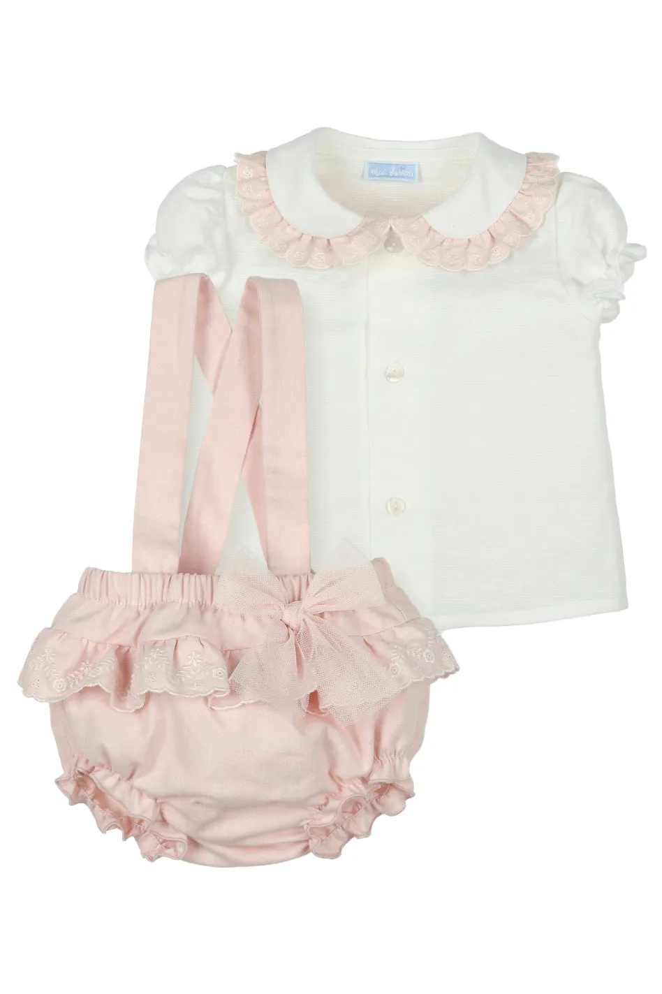 "Sierra" Pale Pink Blouse & Bloomers