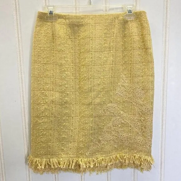 RENATO NUCCI gold tweed skirt 834